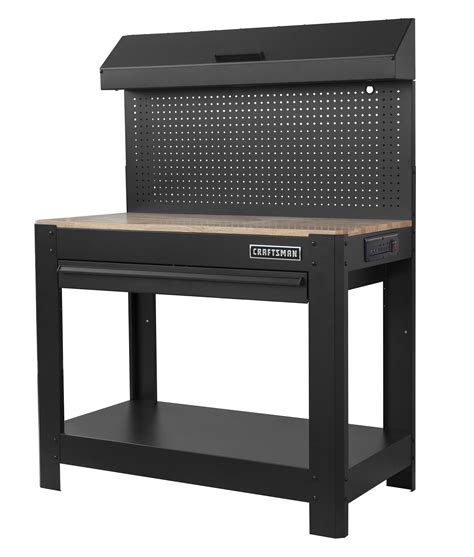 Craftsman workbench - Lowe’s has a great selection of tool storage ideas and work benches from brands you know and trust. Whether you need hanging rails for larger items, a tool storage rack that adds shelves for storage, a leather tool bag or a tool belt suspender, we’ve got you covered. 